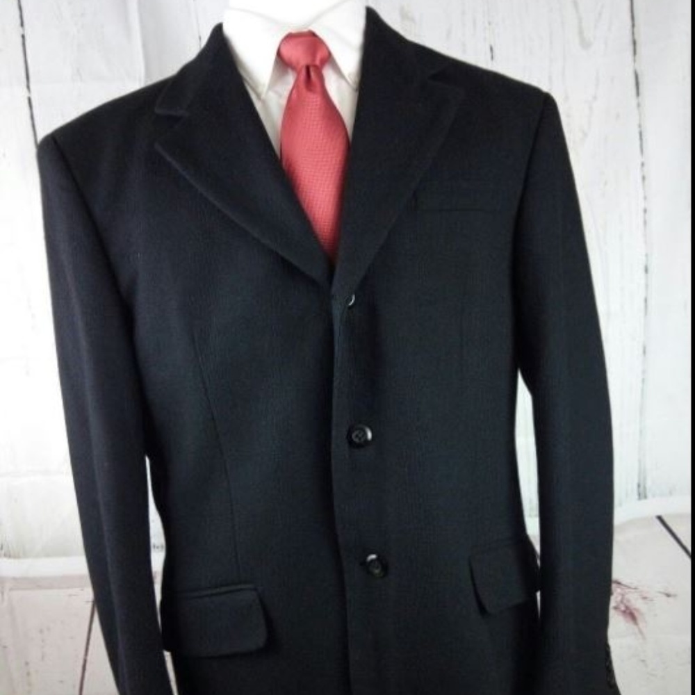 Bachrach 42L Suit Blazer Sports Coat Black